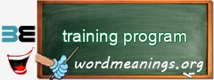 WordMeaning blackboard for training program
